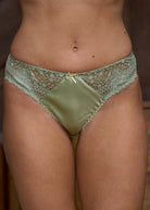 Pistachio silk briefs