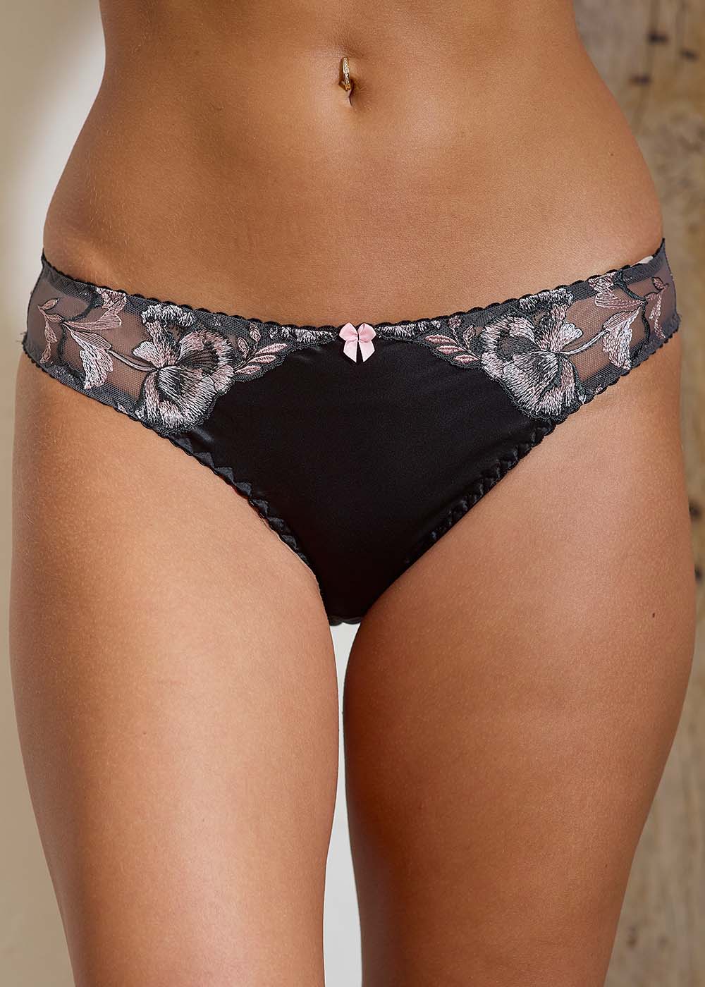 Black silk briefs