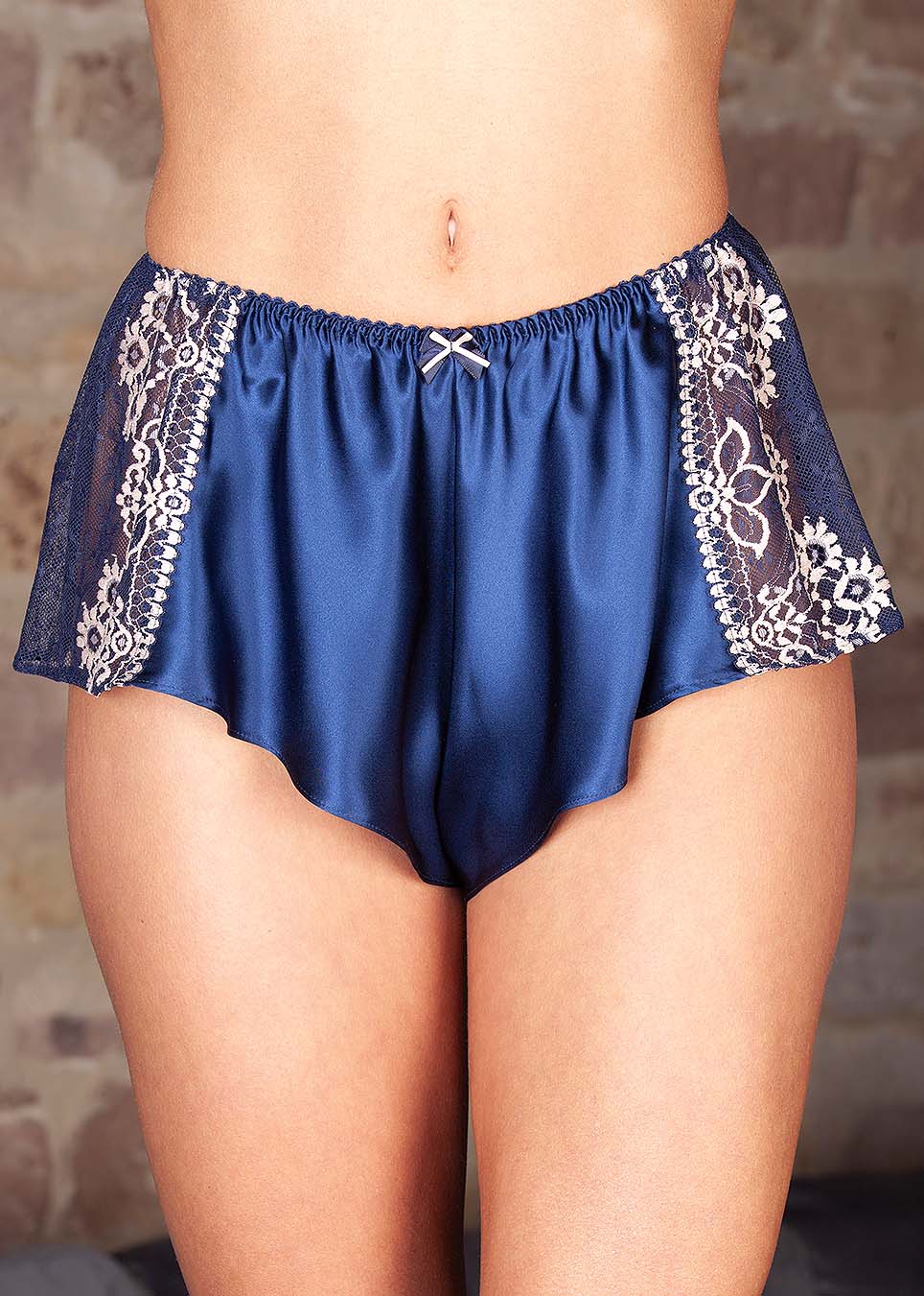 Midnight silk French knickers
