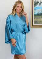 Blue haze silk kimono