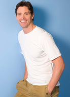 Ivory silk jersey T shirt