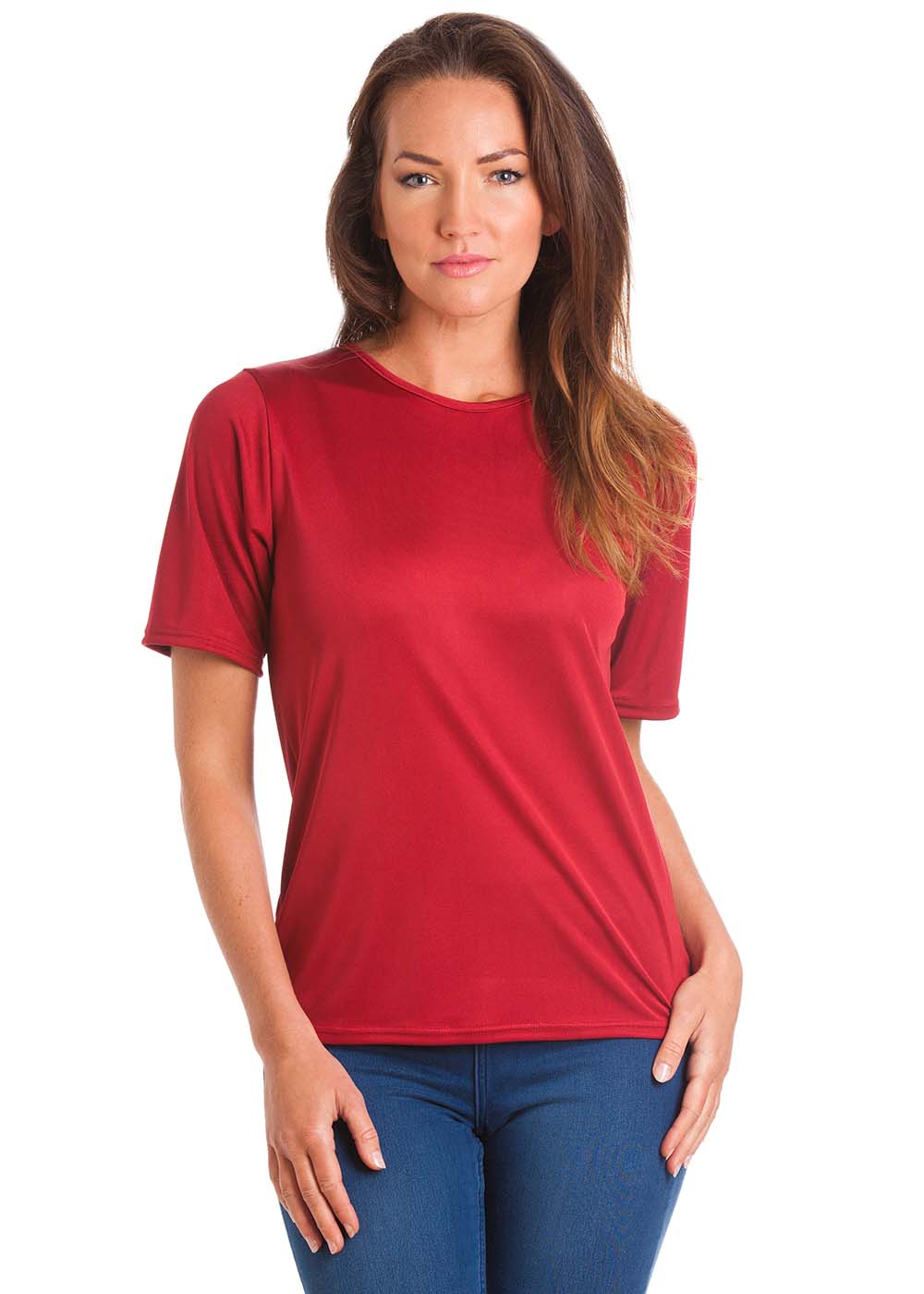 Berry heavyweight pure silk jersey T shirt