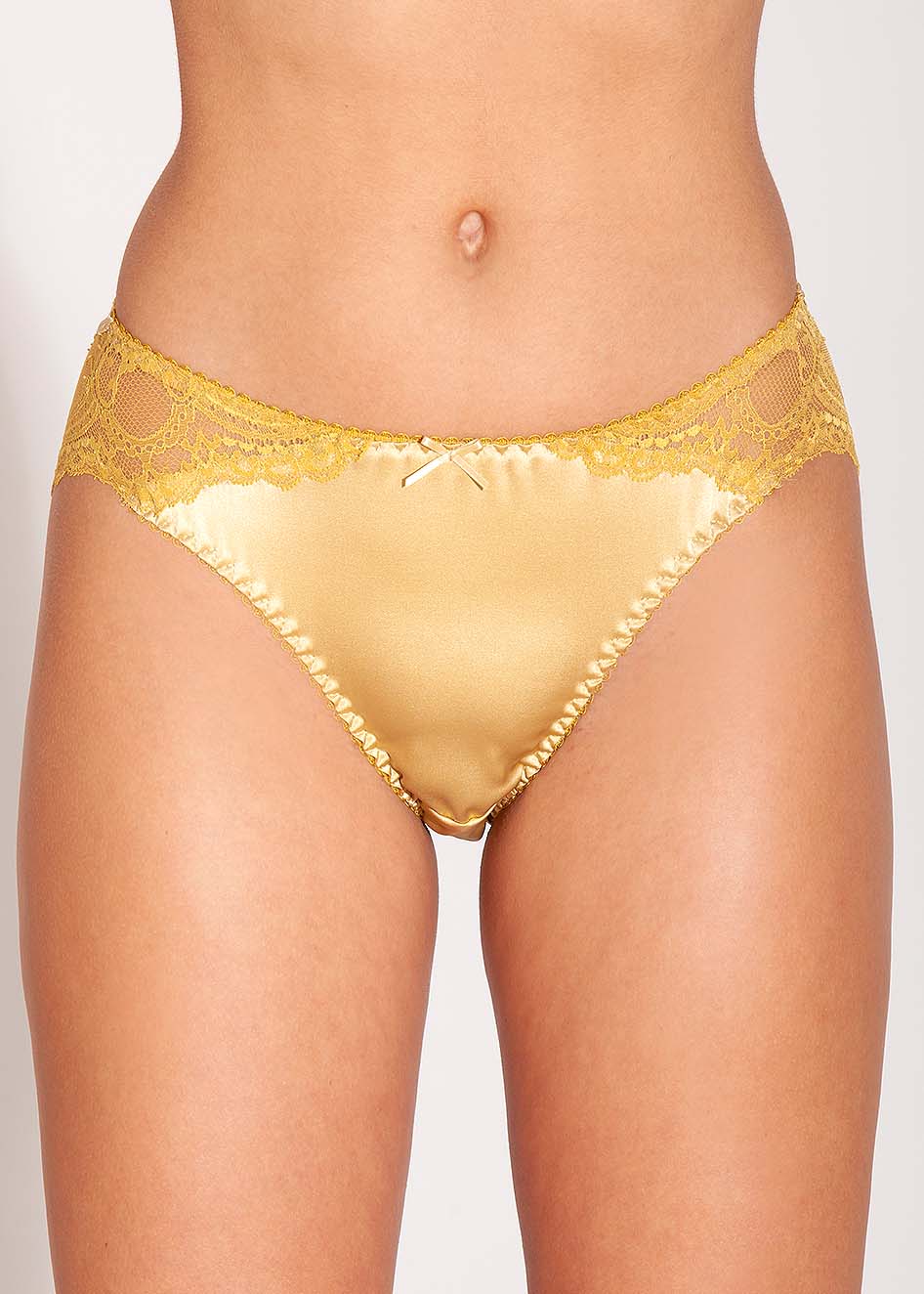 Gold silk briefs