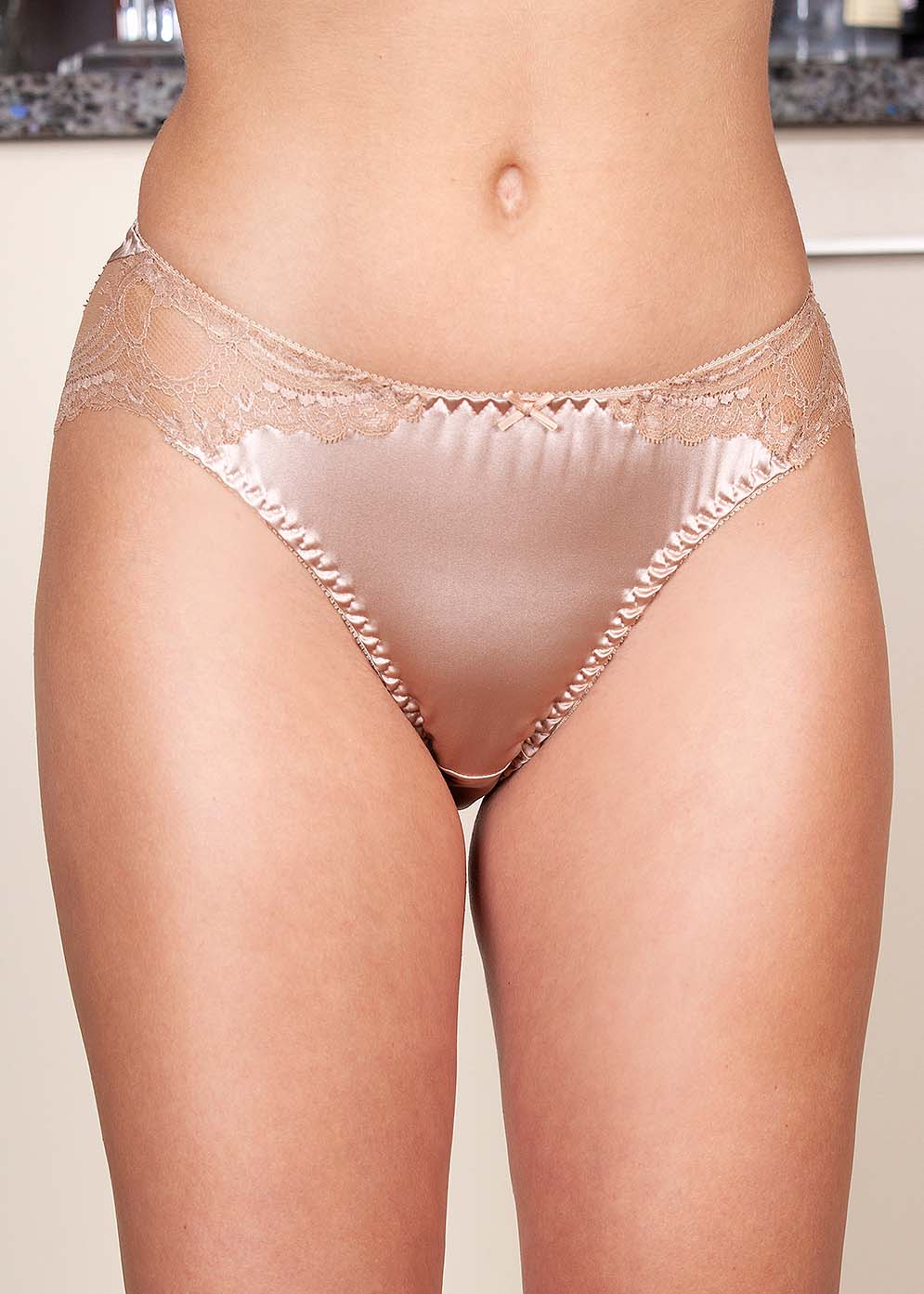 Oyster silk briefs