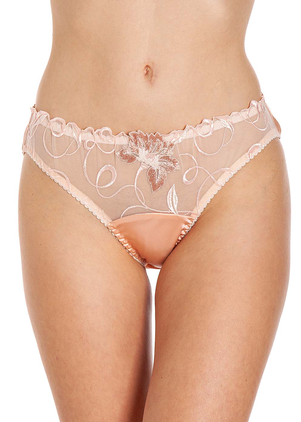 Blush silk briefs