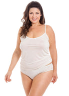 Ivory silk jersey camisole & briefs