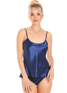 Midnight silk camisole & briefs