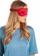 Cranberry silk eye mask