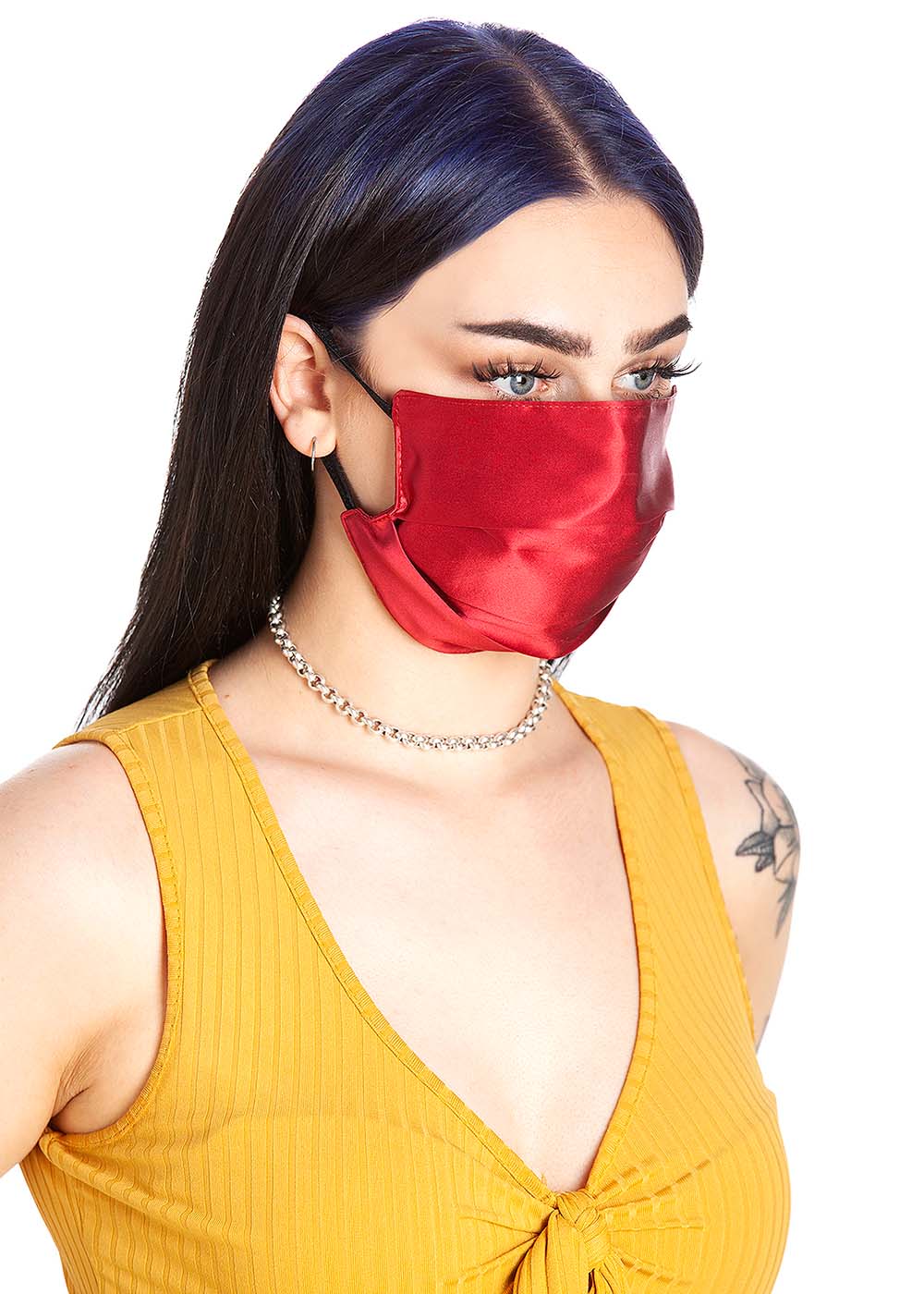 Cranberry silk face mask