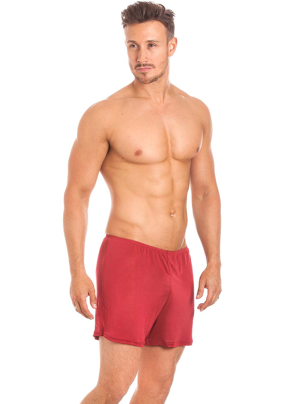 Berry silk jersey boxers
