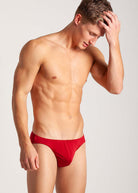 Berry silk jersey brief
