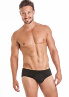 Black silk jersey brief