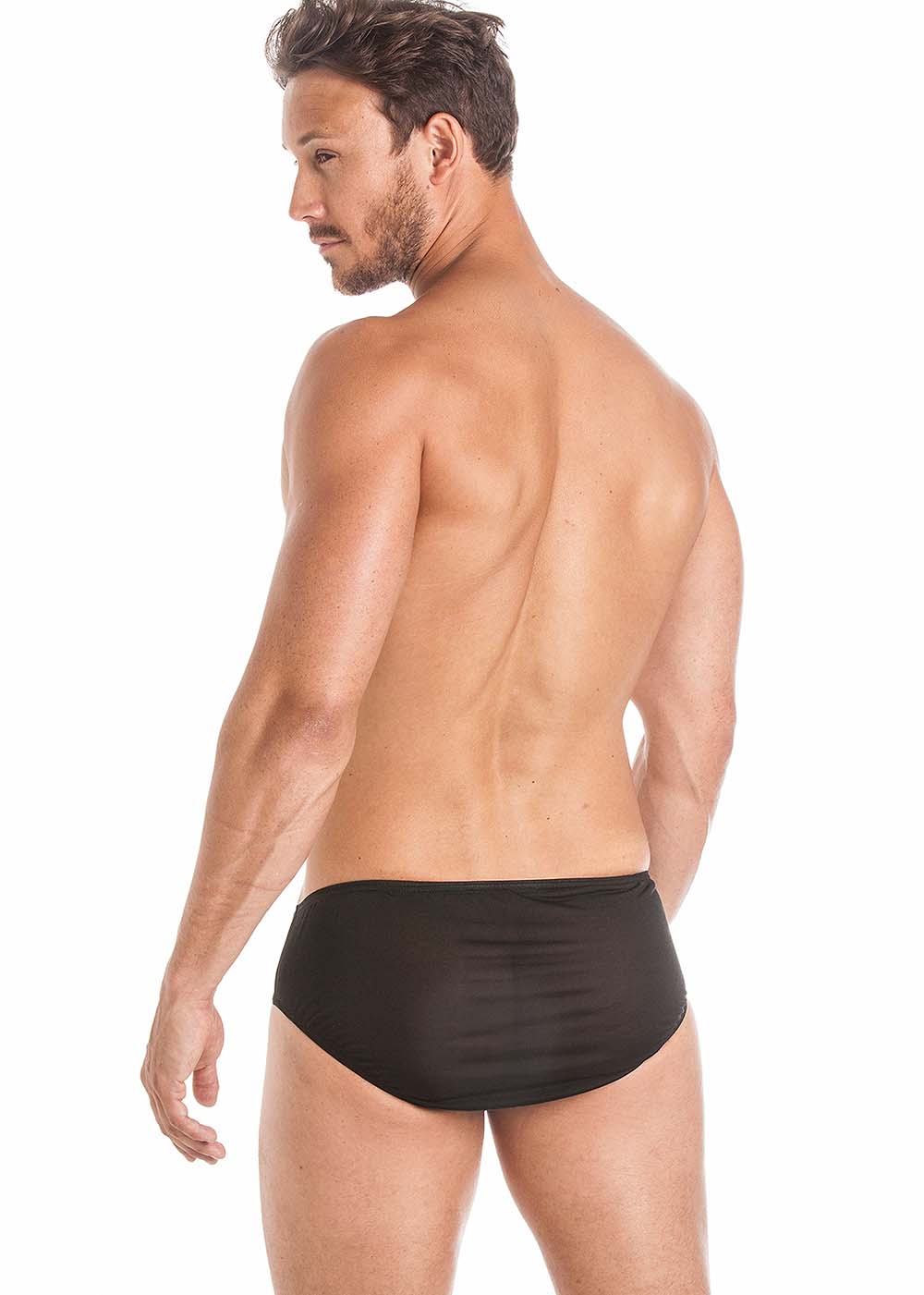 Black silk jersey brief