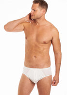 Ivory silk jersey brief