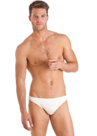 Ivory silk jersey thong