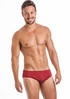 Berry silk jersey brief