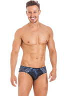 Navy silk brief