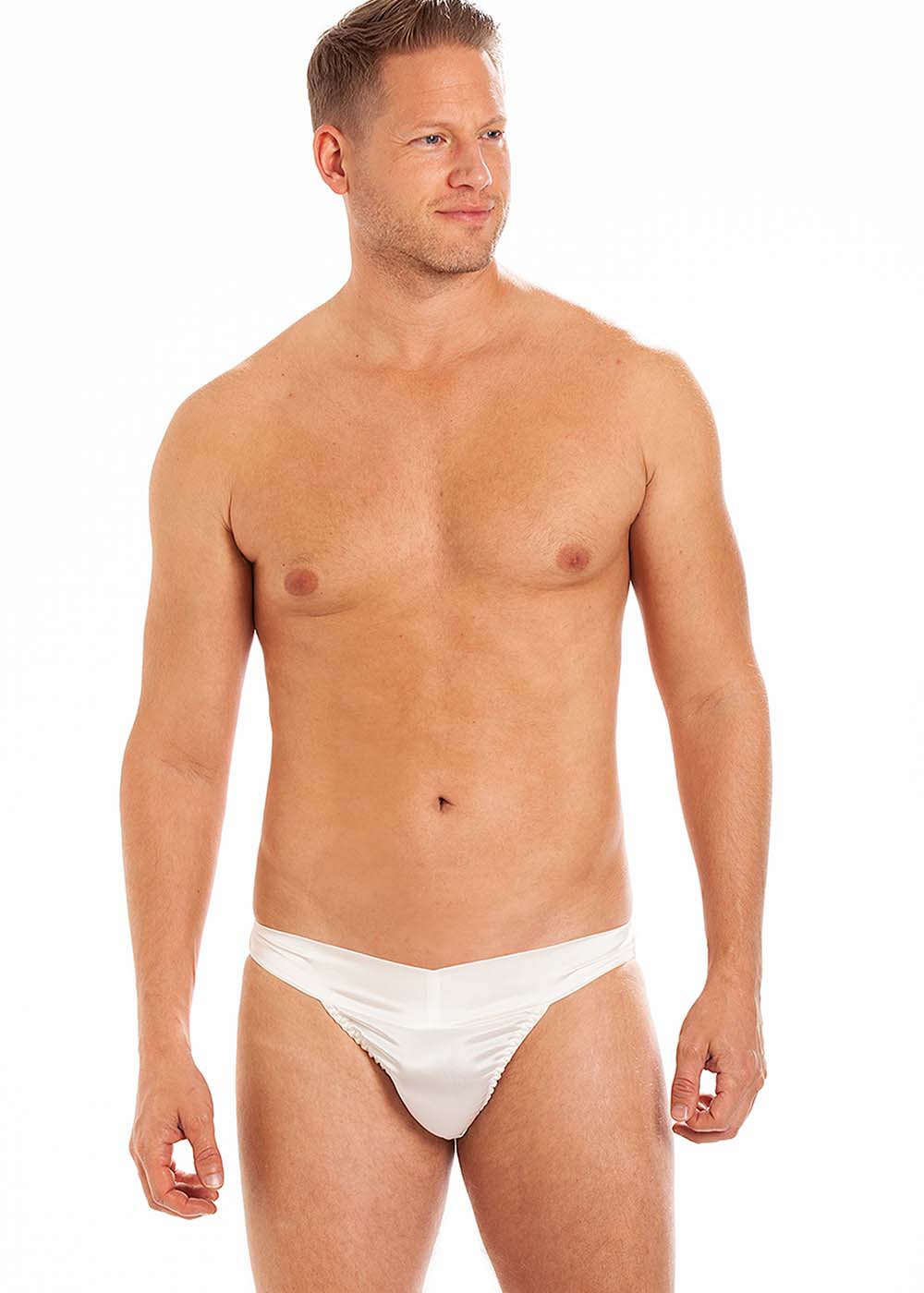 Ivory silk tanga
