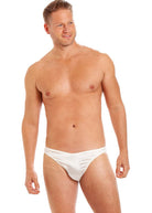 Ivory stretch silk brief