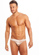 Oyster stretch silk brief