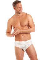 Ivory stretch silk brief