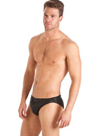 Black silk brief