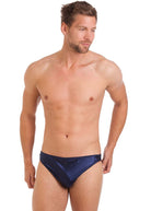 Navy silk brief