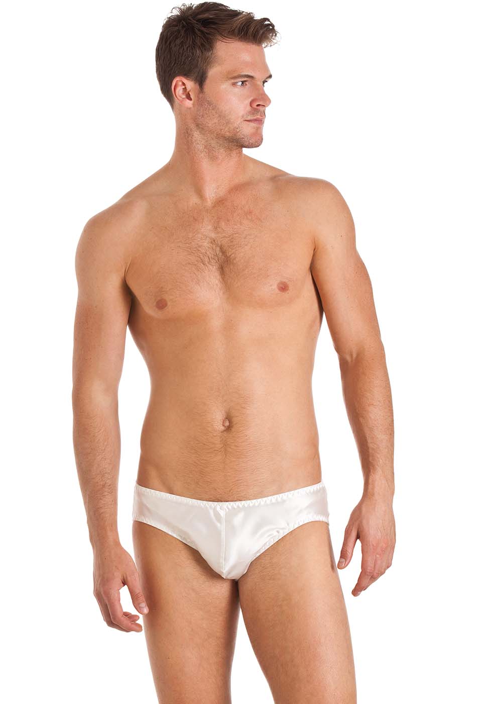 Ivory silk brief