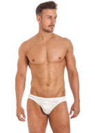 Ivory stretch silk brief