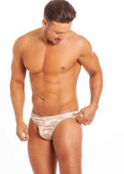 Oyster stretch silk brief