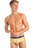 Gold silk brief
