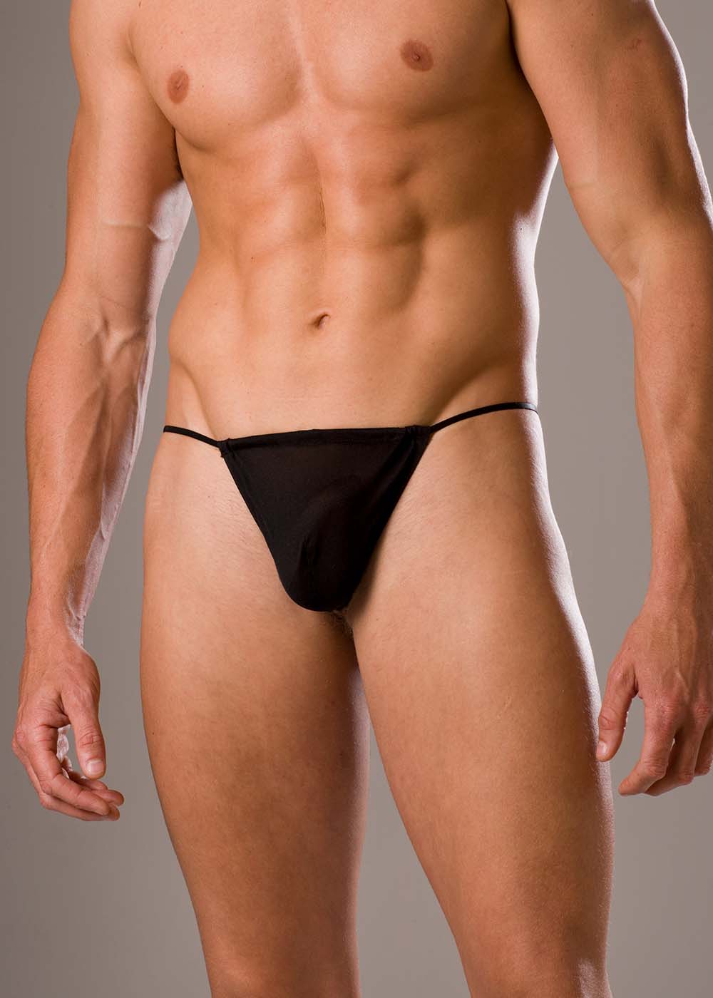 Black silk jersey string