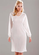 Ivory silk jersey nightshirt