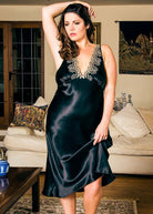 Black silk nightdress