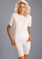 Ivory heavyweight silk jersey vest & long pants