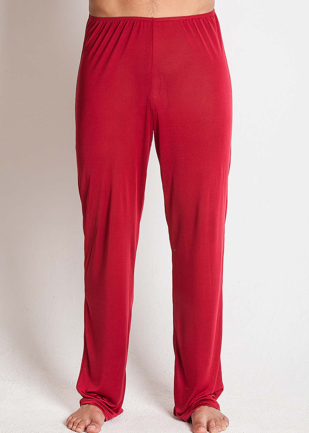 Berry silk jersey lounge pants