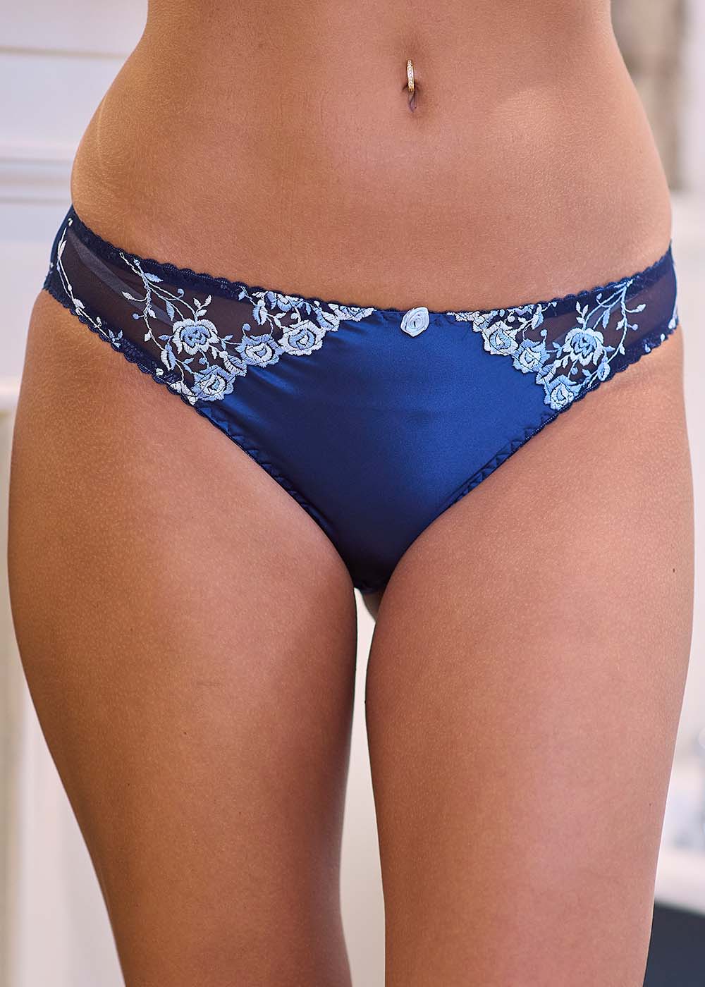 Midnight silk briefs