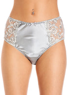 Silver silk deep briefs