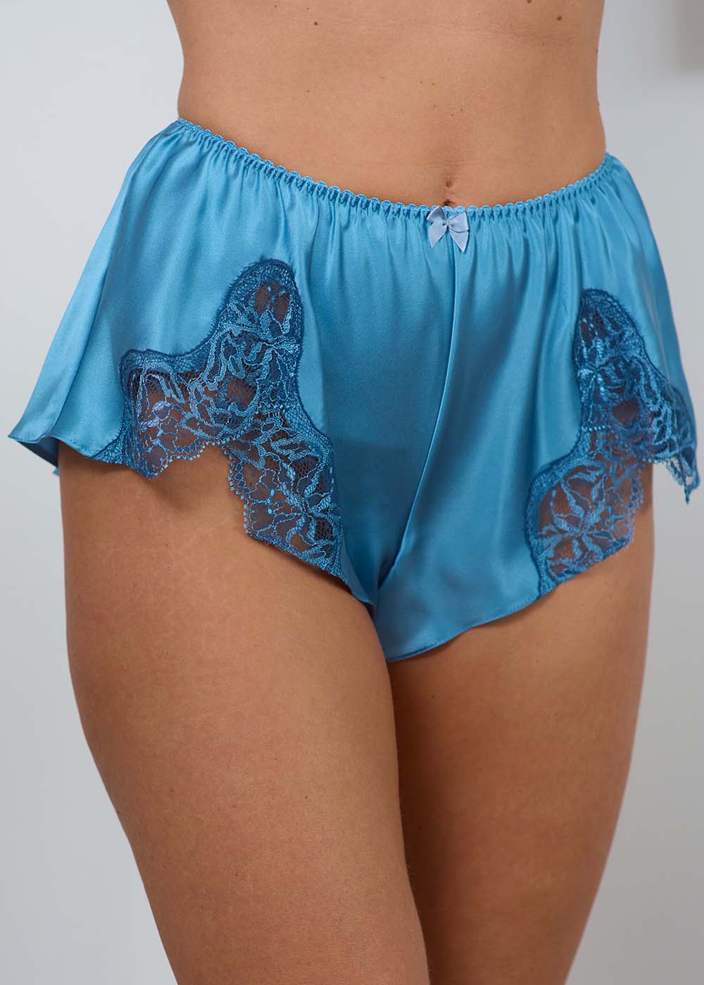 Blue haze silk French knickers