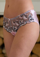 Shell pink silk hipster briefs