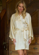 Champagne silk kimono