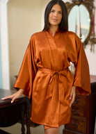 Umber silk kimono