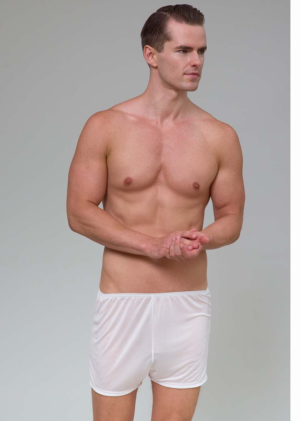 Ivory silk jersey boxers