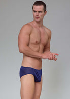 Navy silk jersey briefs