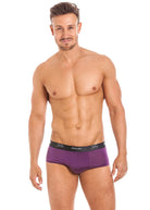 Amethyst silk jersey mini trunks