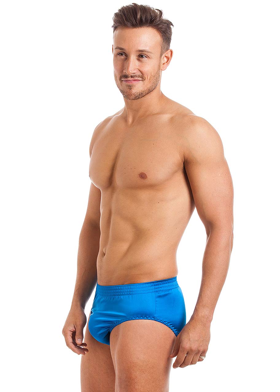 Peacock stretch silk briefs