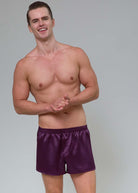 Silk boxers in blackberry