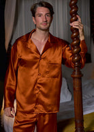 Umber silk pyjama jacket