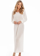 Ivory silk jersey nightshirt