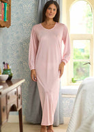 Pink silk jersey nightshirt